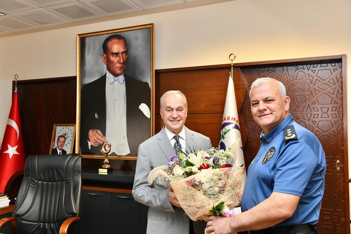 Emniyet Müdürü Memduh Pişik’ten Başkan Erdem’e İadeyi Ziyaret